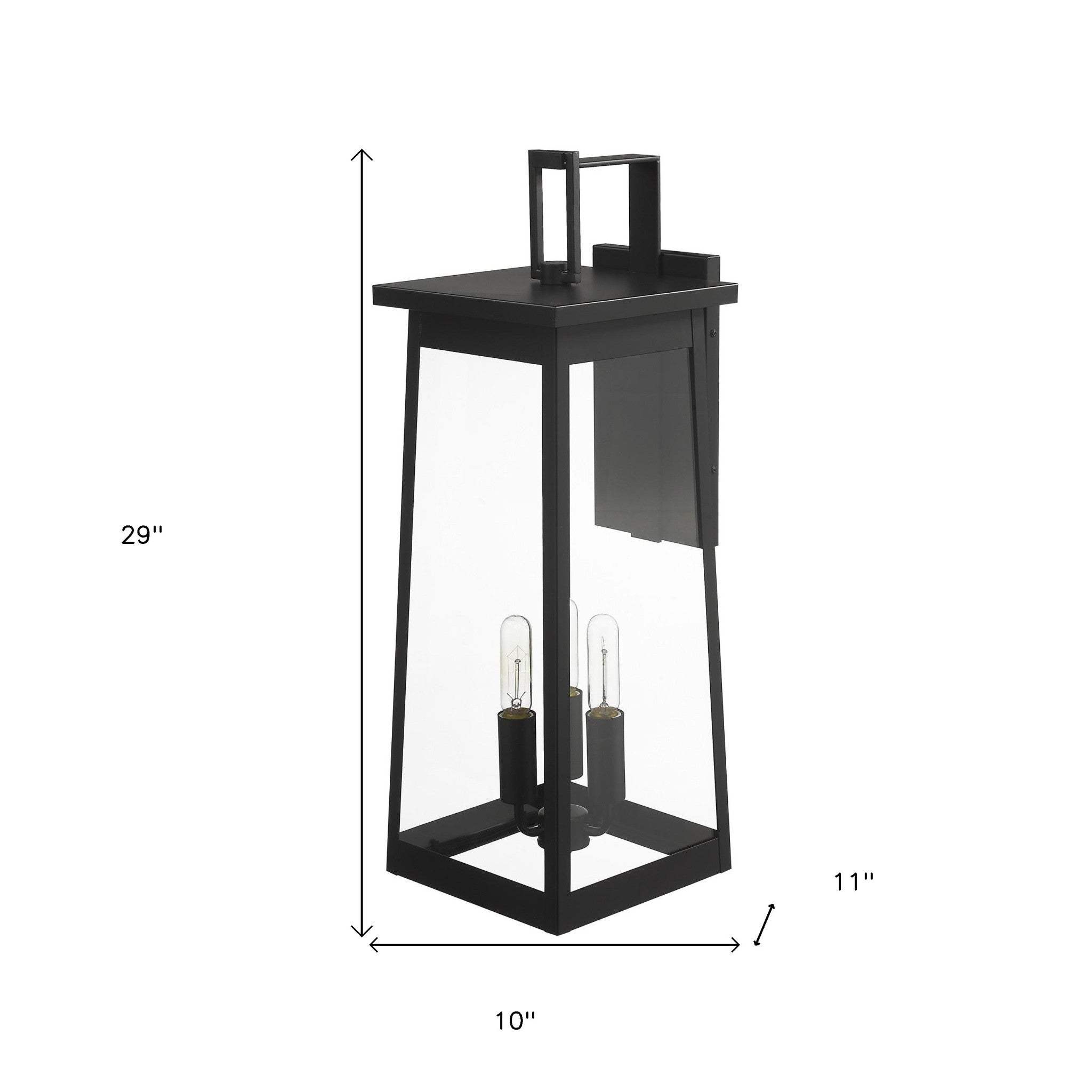 Alden 3-Light Matte Black Wall Light - Homeroots - Flyclothing LLC