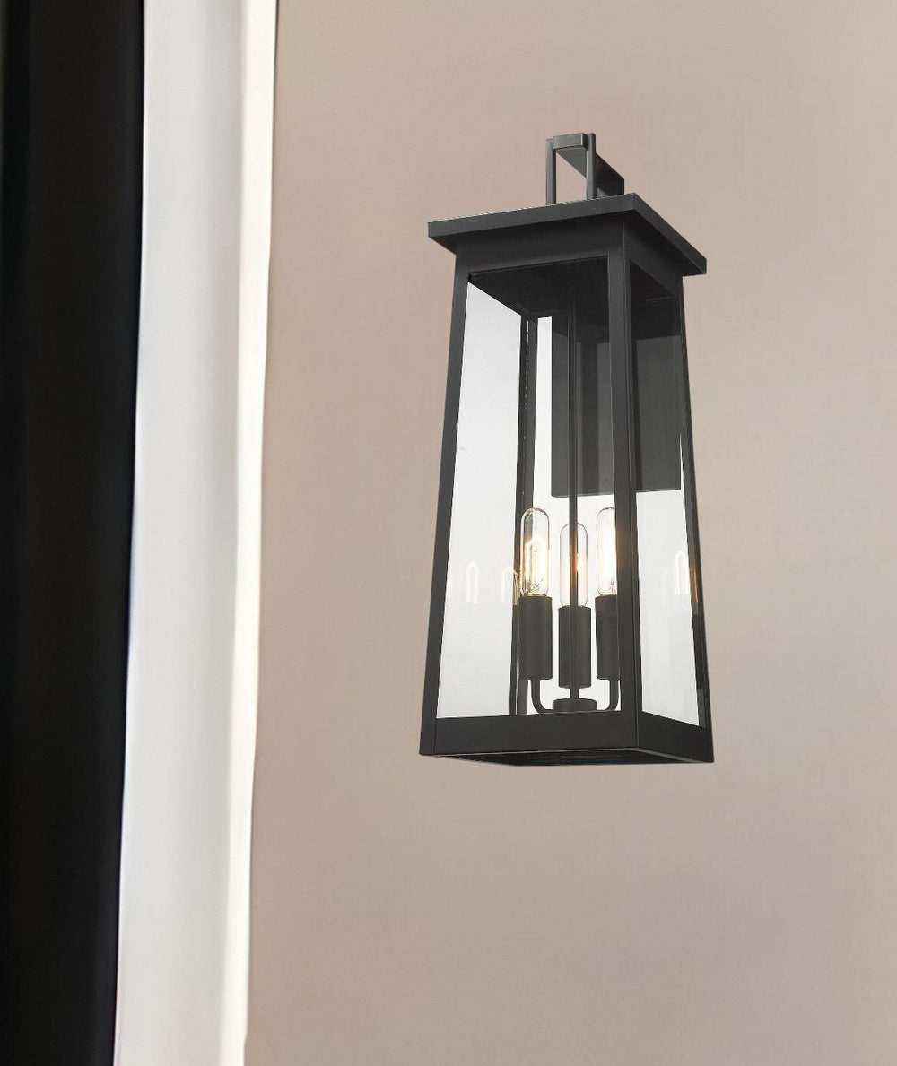 Alden 3-Light Matte Black Wall Light - Homeroots - Flyclothing LLC