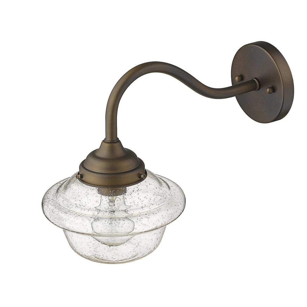 Burnished Bronze Vintage Schoolhouse Outdoor Wall Light - Homeroots - Flyclothing LLC