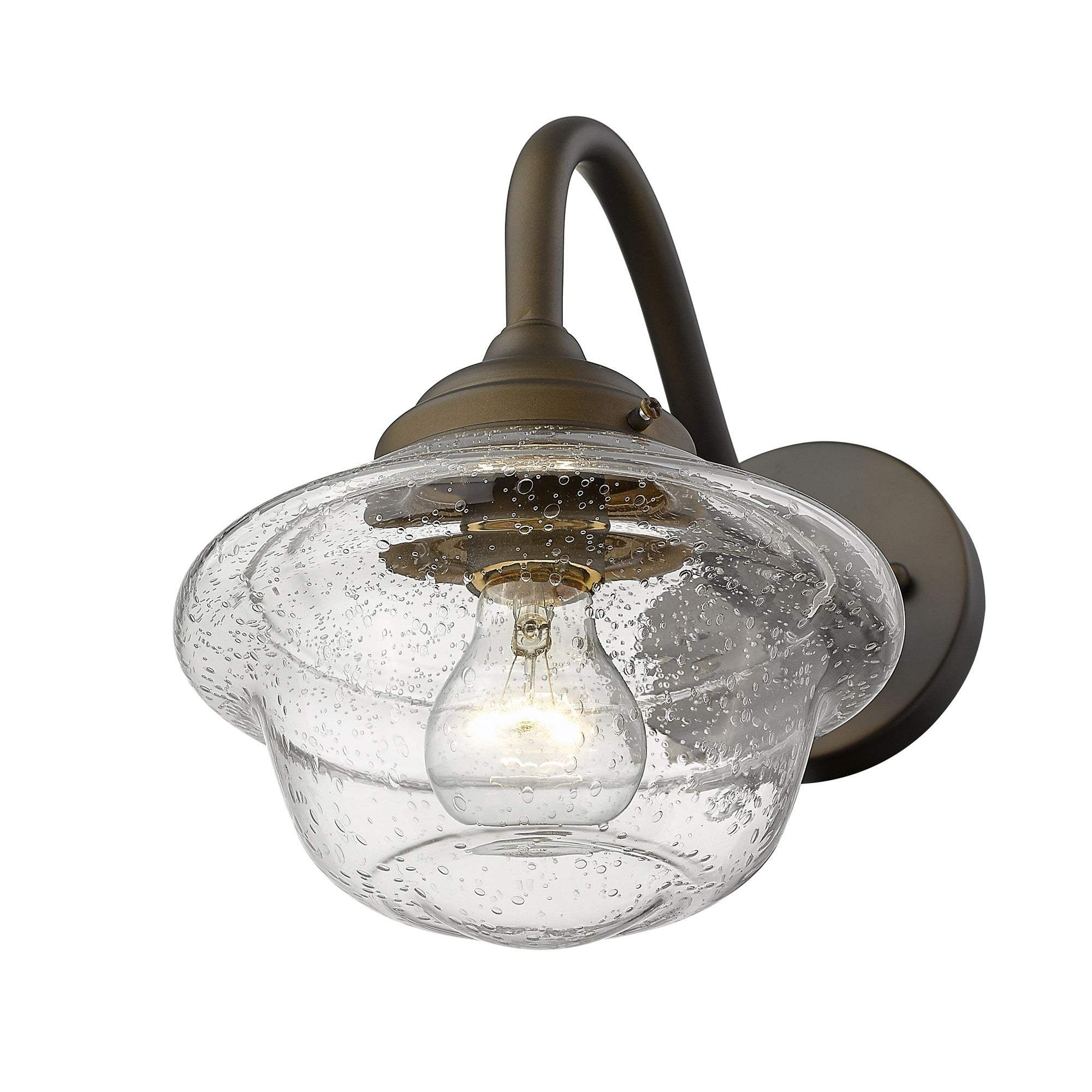 Burnished Bronze Vintage Schoolhouse Outdoor Wall Light - Homeroots - Flyclothing LLC
