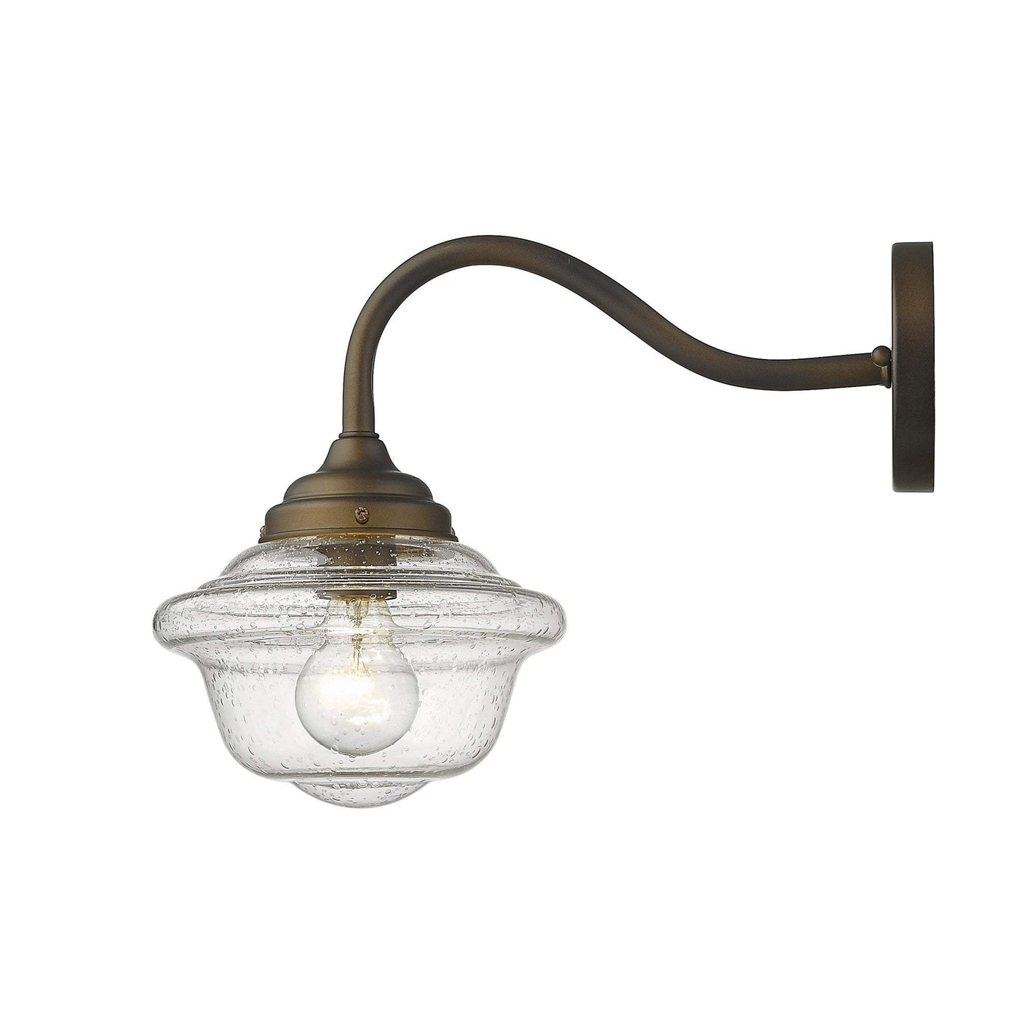 Burnished Bronze Vintage Schoolhouse Outdoor Wall Light - Homeroots - Flyclothing LLC