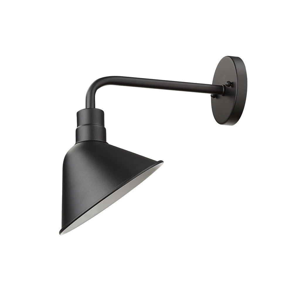 Wide Shade Matte Black LED Wall Light - Homeroots