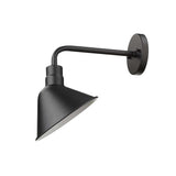 Wide Shade Matte Black LED Wall Light - Homeroots