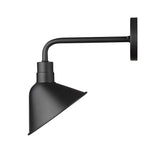 Wide Shade Matte Black LED Wall Light - Homeroots