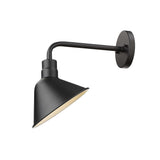 Wide Shade Matte Black LED Wall Light - Homeroots