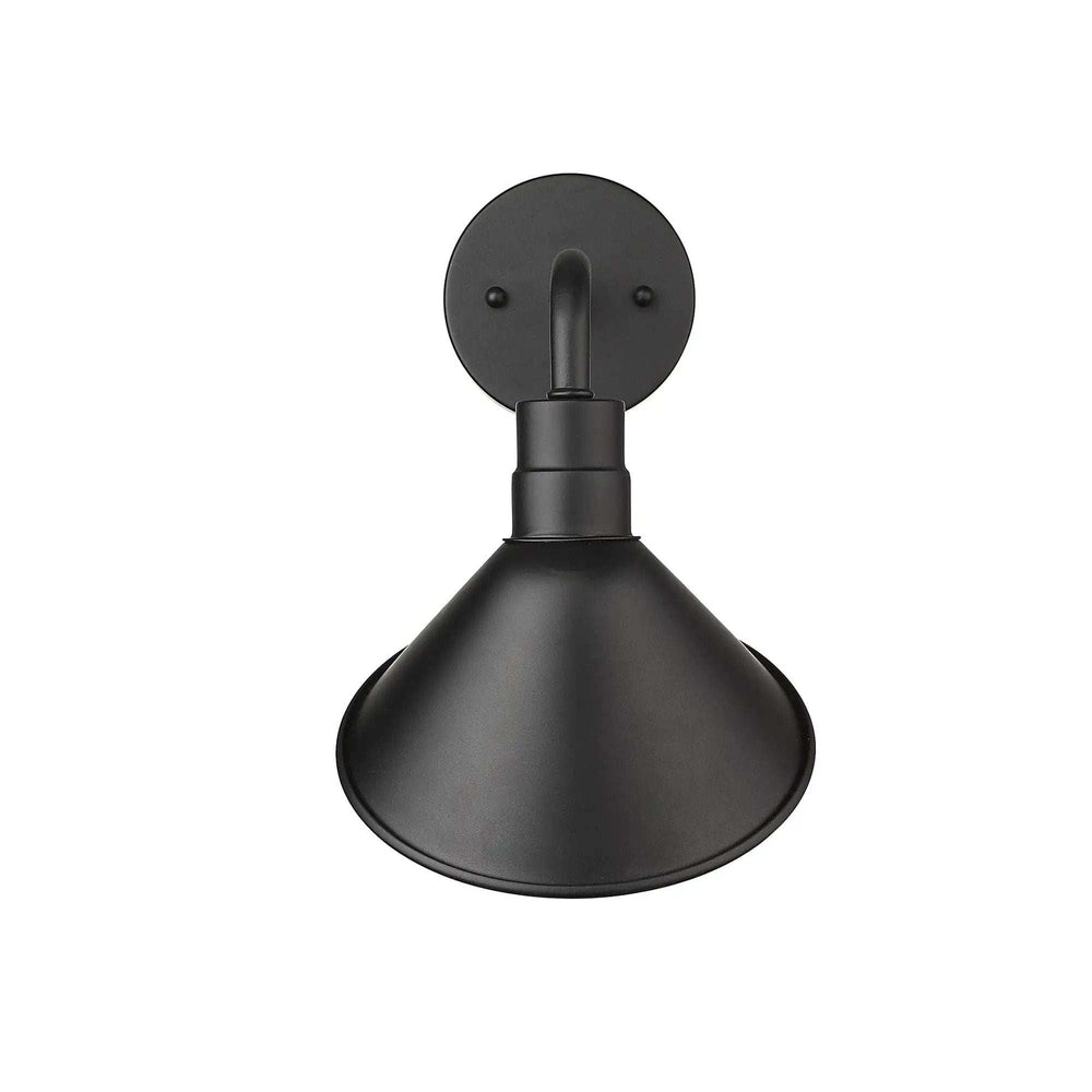 Wide Shade Matte Black LED Wall Light - Homeroots - Flyclothing LLC