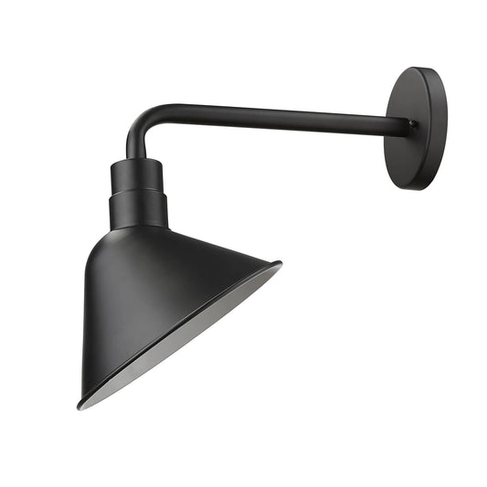 Fuller 1-Light Matte Black Wall Light - Homeroots