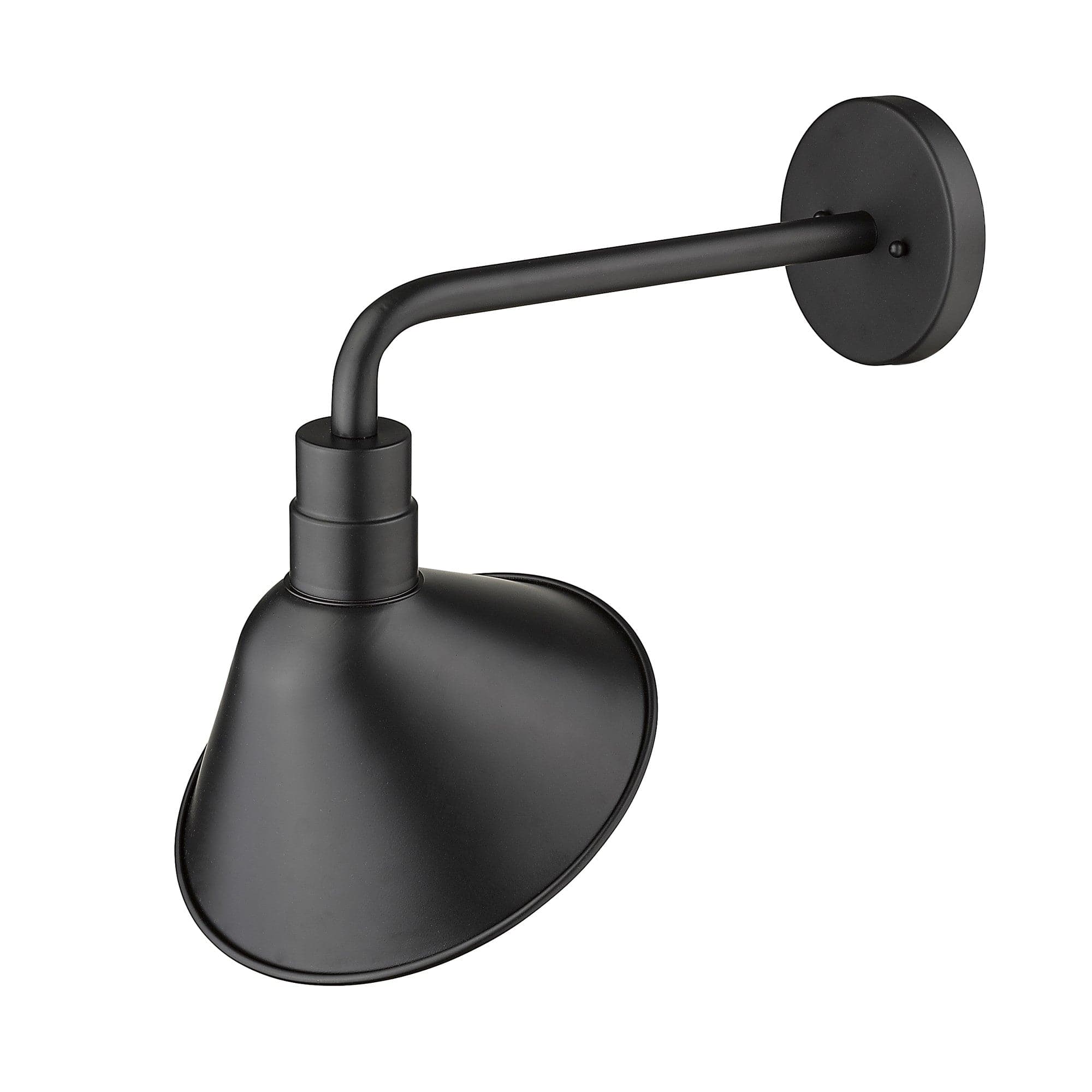 Fuller 1-Light Matte Black Wall Light - Homeroots