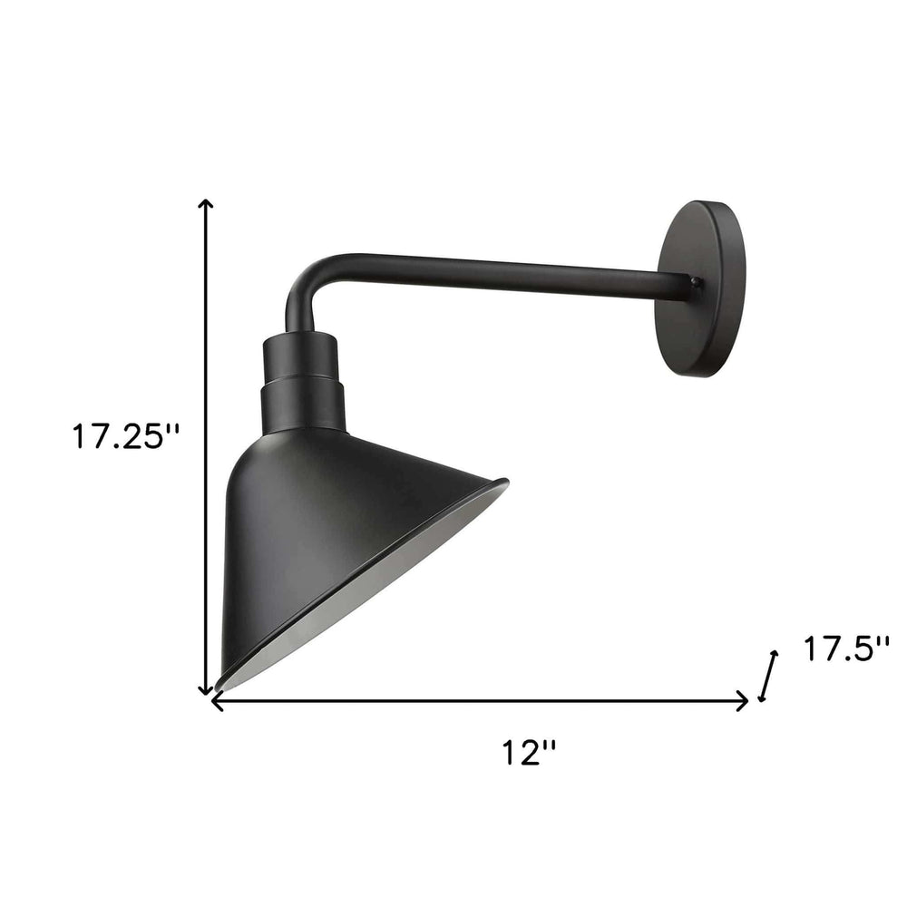 Fuller 1-Light Matte Black Wall Light - Homeroots - Flyclothing LLC