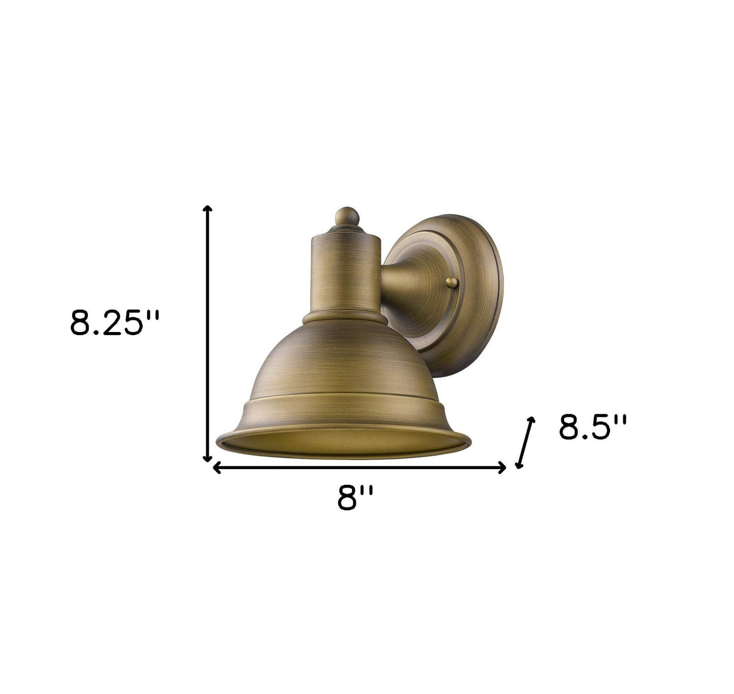Brushed Gold Aluminum Wall Sconce - Homeroots - Flyclothing LLC