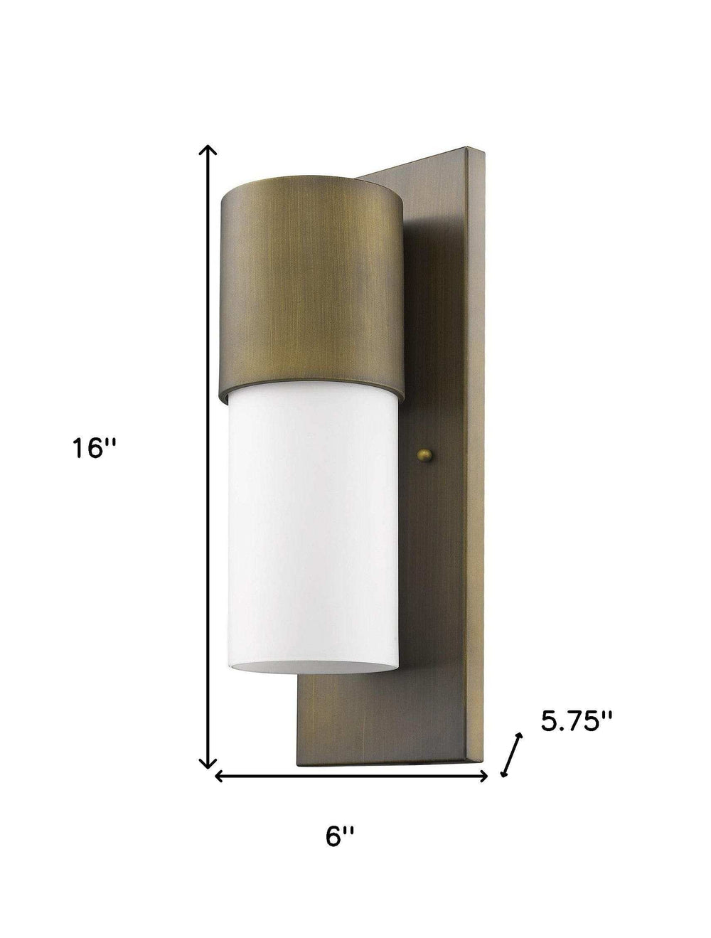 Contemporary Brushed Gold and White Wall Light - Homeroots - Flyclothing LLC