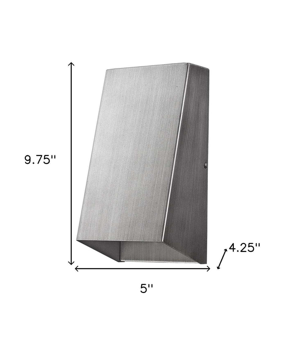 Brushed Silver Geometric Wall Sconce - Homeroots - Flyclothing LLC