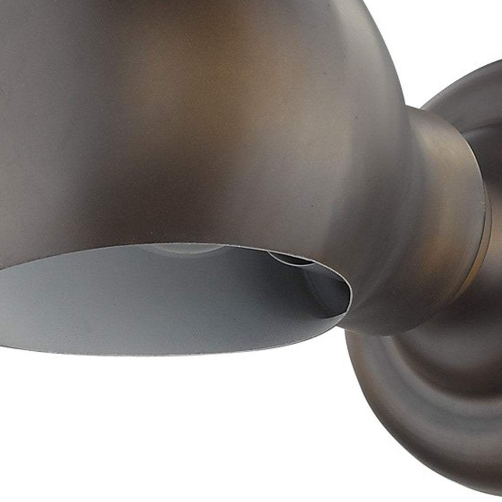 Antique Bronze Rounded Wall Sconce - Homeroots - Flyclothing LLC