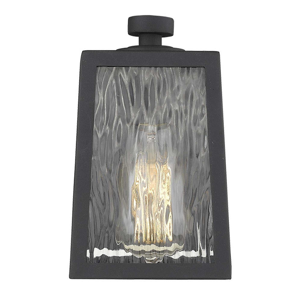 Matte Black glass panels Outdoor Wall Light - Homeroots - Flyclothing LLC
