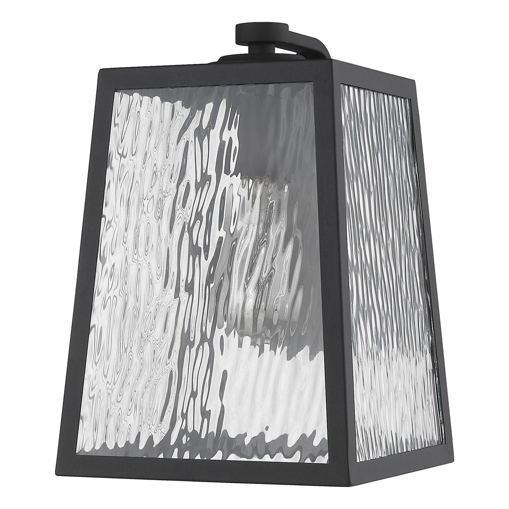 Hirche 1-Light Matte Black Wall Light - Homeroots