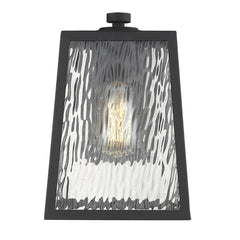 Hirche 1-Light Matte Black Wall Light - Homeroots