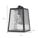 Hirche 1-Light Matte Black Wall Light - Homeroots - Flyclothing LLC