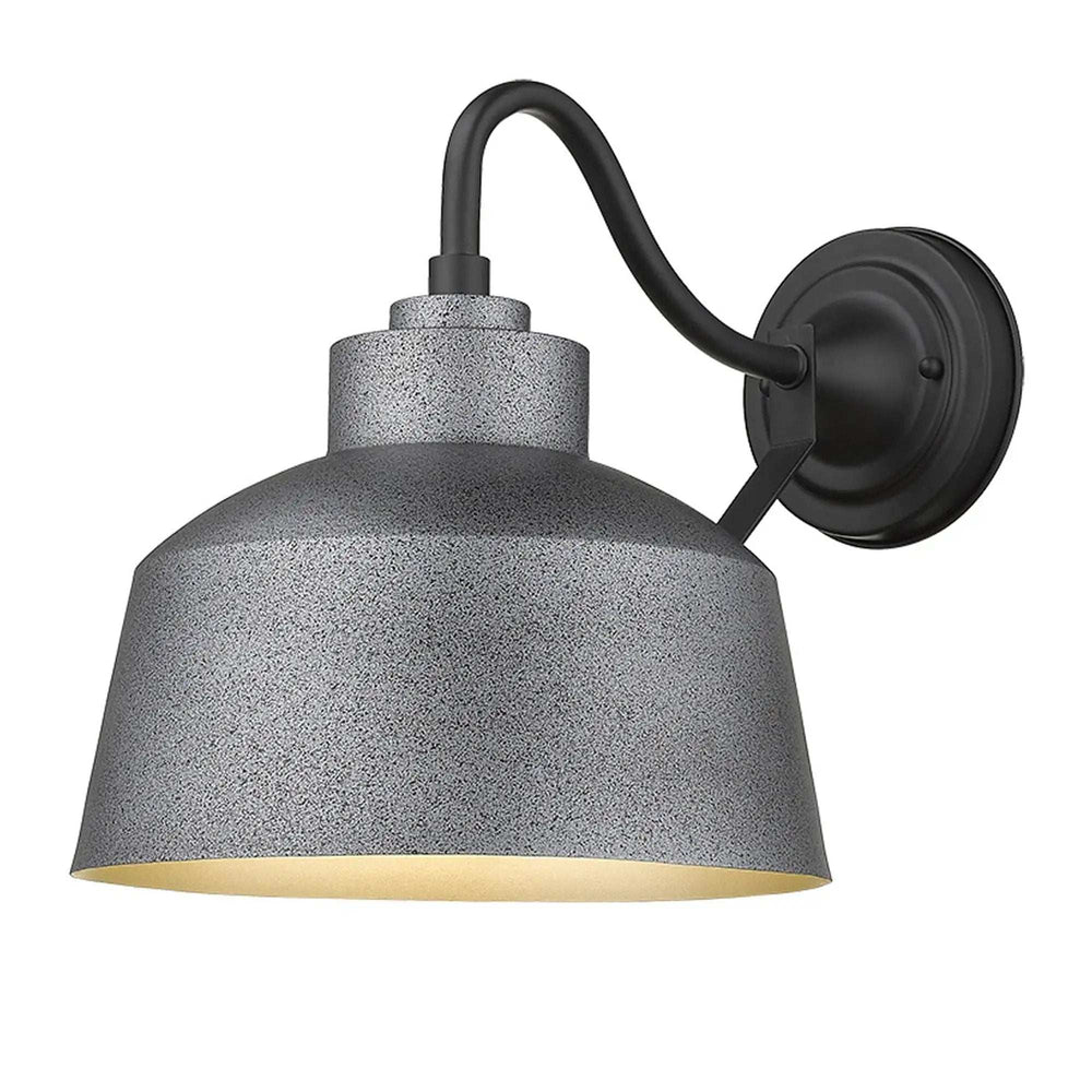 Pebbled Gray Bowl Shape Outdoor Wall Light - Homeroots - Flyclothing LLC