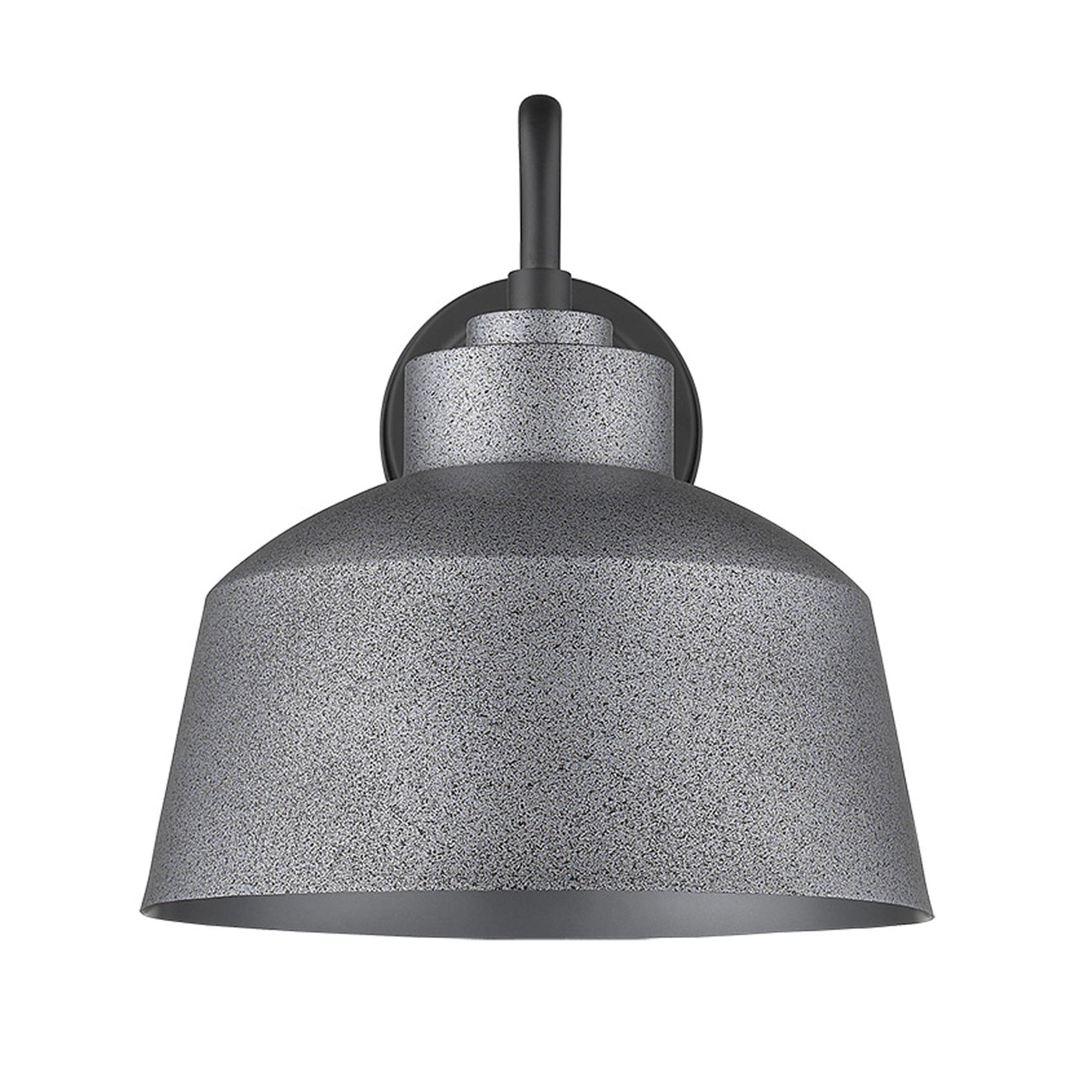 Pebbled Gray Bowl Shape Outdoor Wall Light - Homeroots