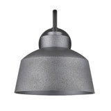 Pebbled Gray Bowl Shape Outdoor Wall Light - Homeroots