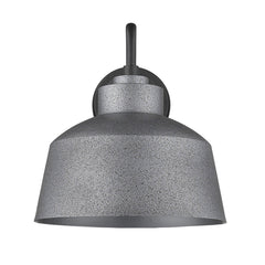 Pebbled Gray Bowl Shape Outdoor Wall Light - Homeroots