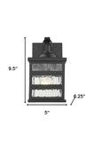 Glass panel Matte Black Outdoor Cage Light - Homeroots - Flyclothing LLC