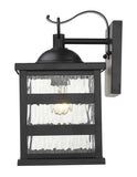 Glass panel Matte Black Outdoor Hanging Light - Homeroots - Flyclothing LLC