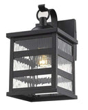 Glass panel Matte Black Outdoor Hanging Light - Homeroots - Flyclothing LLC