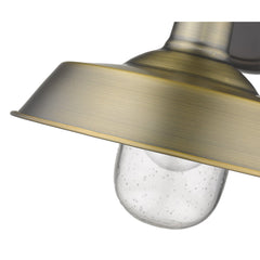Brushed Gold Shallow Plate Shape Wall Light - Homeroots