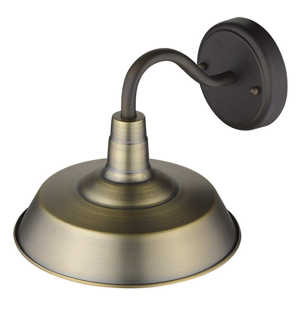 Brushed Gold Shallow Plate Shape Wall Light - Homeroots - Flyclothing LLC