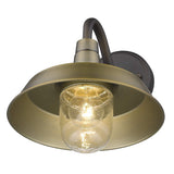 Brushed Gold Shallow Plate Shape Wall Light - Homeroots - Flyclothing LLC