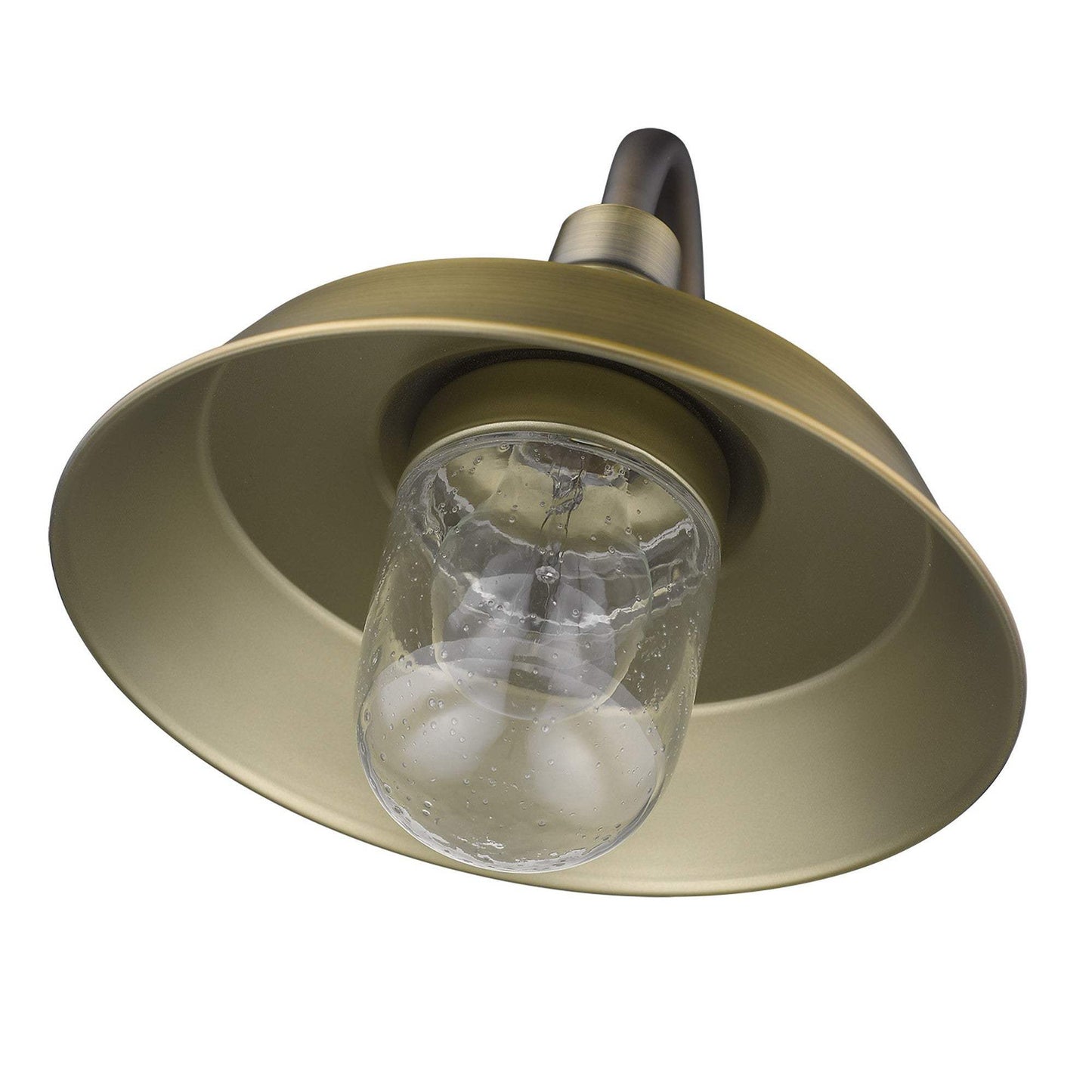 Brushed Gold Shallow Plate Shape Wall Light - Homeroots - Flyclothing LLC