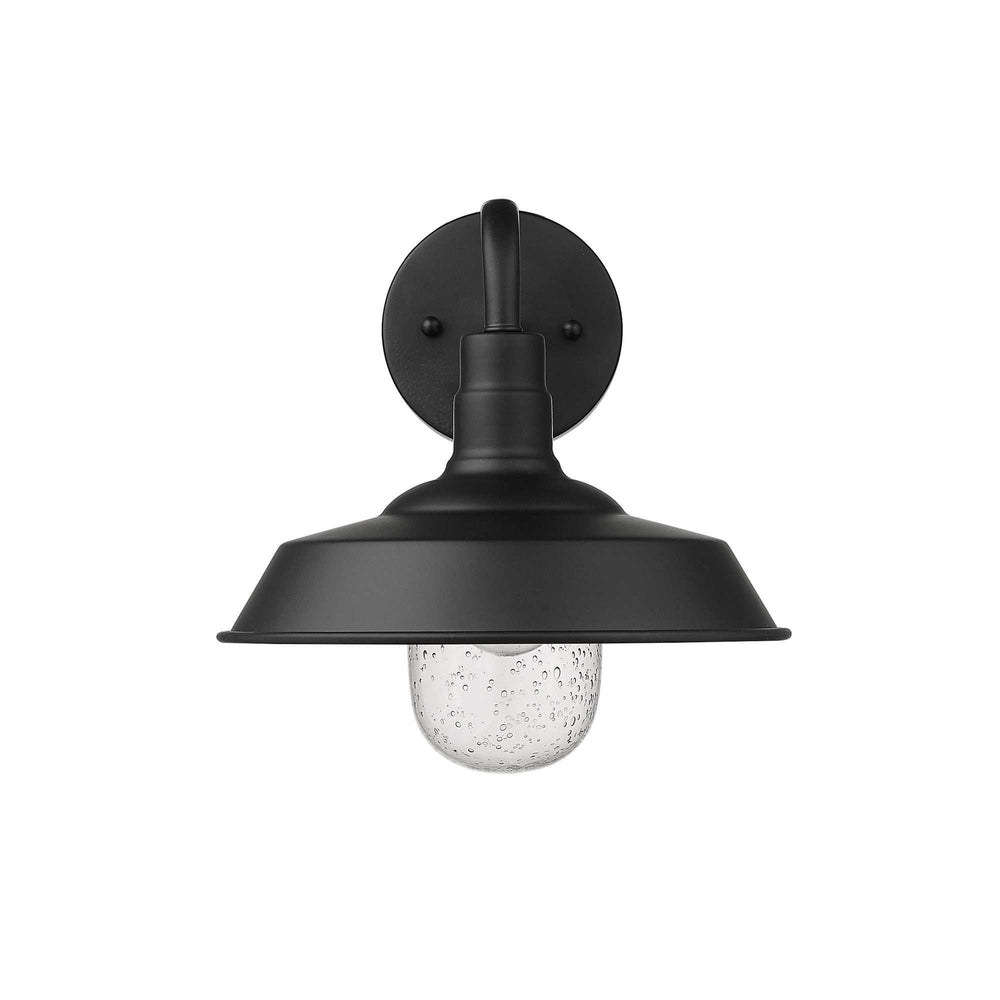 Matte Black Shallow Plate Shape Wall Light - Homeroots - Flyclothing LLC