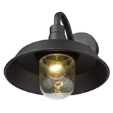 Matte Black Shallow Plate Shape Wall Light - Homeroots - Flyclothing LLC