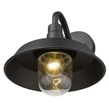 Matte Black Shallow Plate Shape Wall Light - Homeroots - Flyclothing LLC