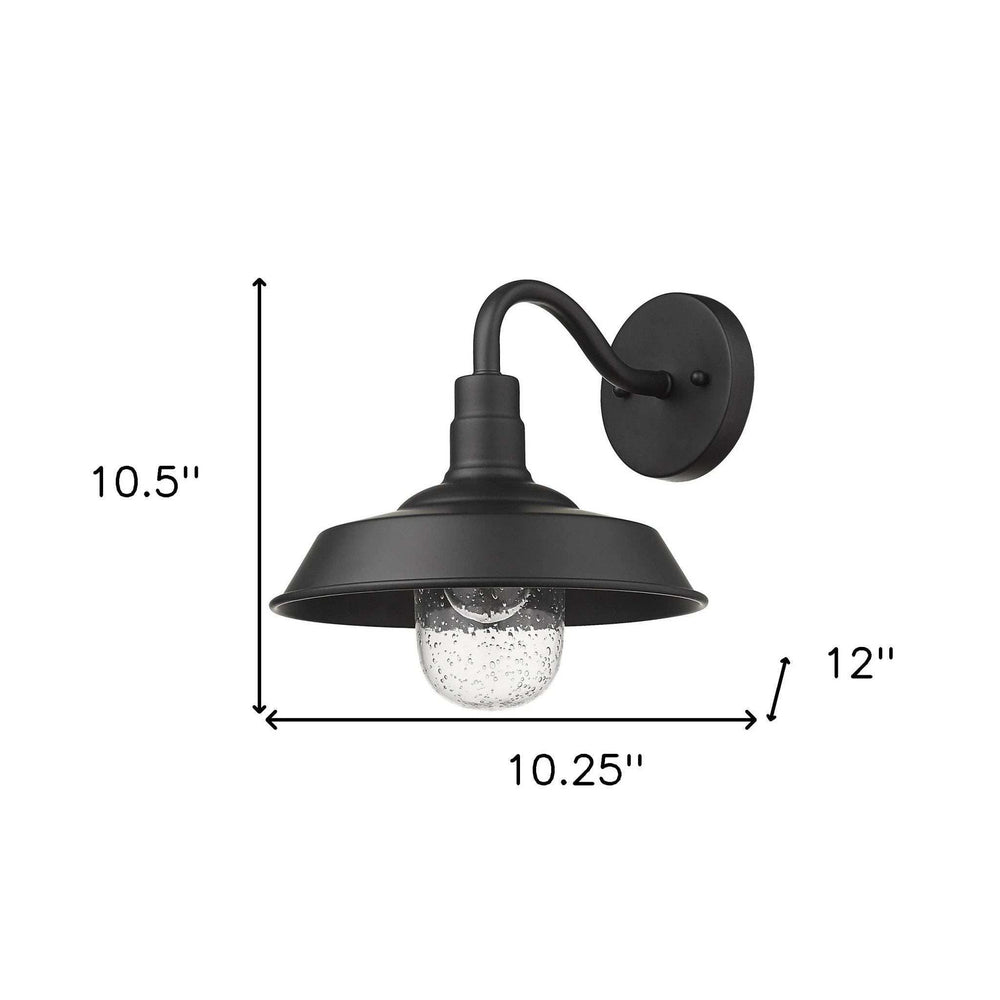 Matte Black Shallow Plate Shape Wall Light - Homeroots - Flyclothing LLC