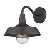 Antique Bronze Shallow Plate Shape Wall Light - Homeroots - Flyclothing LLC