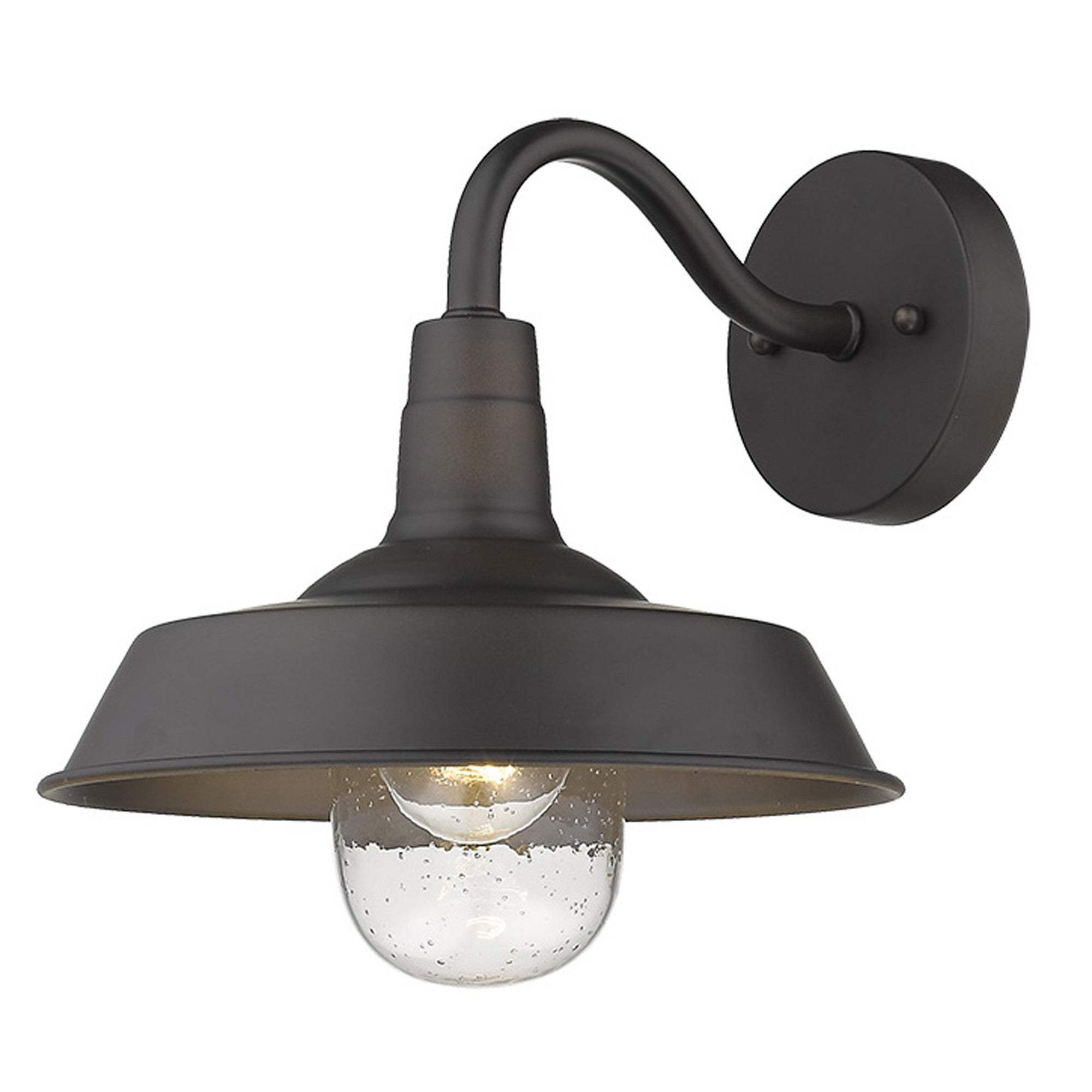 Antique Bronze Shallow Plate Shape Wall Light - Homeroots - Flyclothing LLC