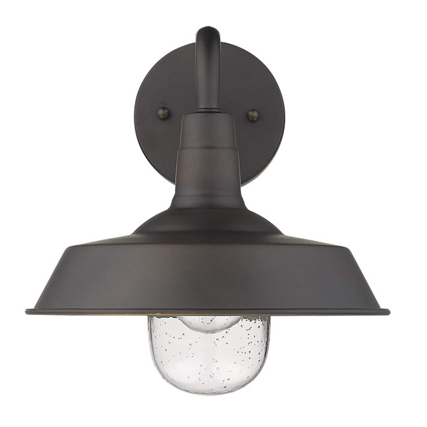 Antique Bronze Shallow Plate Shape Wall Light - Homeroots - Flyclothing LLC