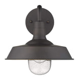 Antique Bronze Shallow Plate Shape Wall Light - Homeroots - Flyclothing LLC