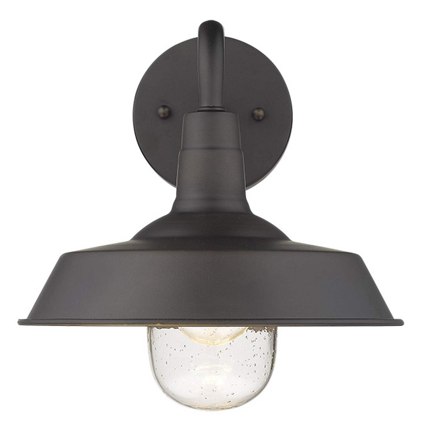 Antique Bronze Shallow Plate Shape Wall Light - Homeroots - Flyclothing LLC