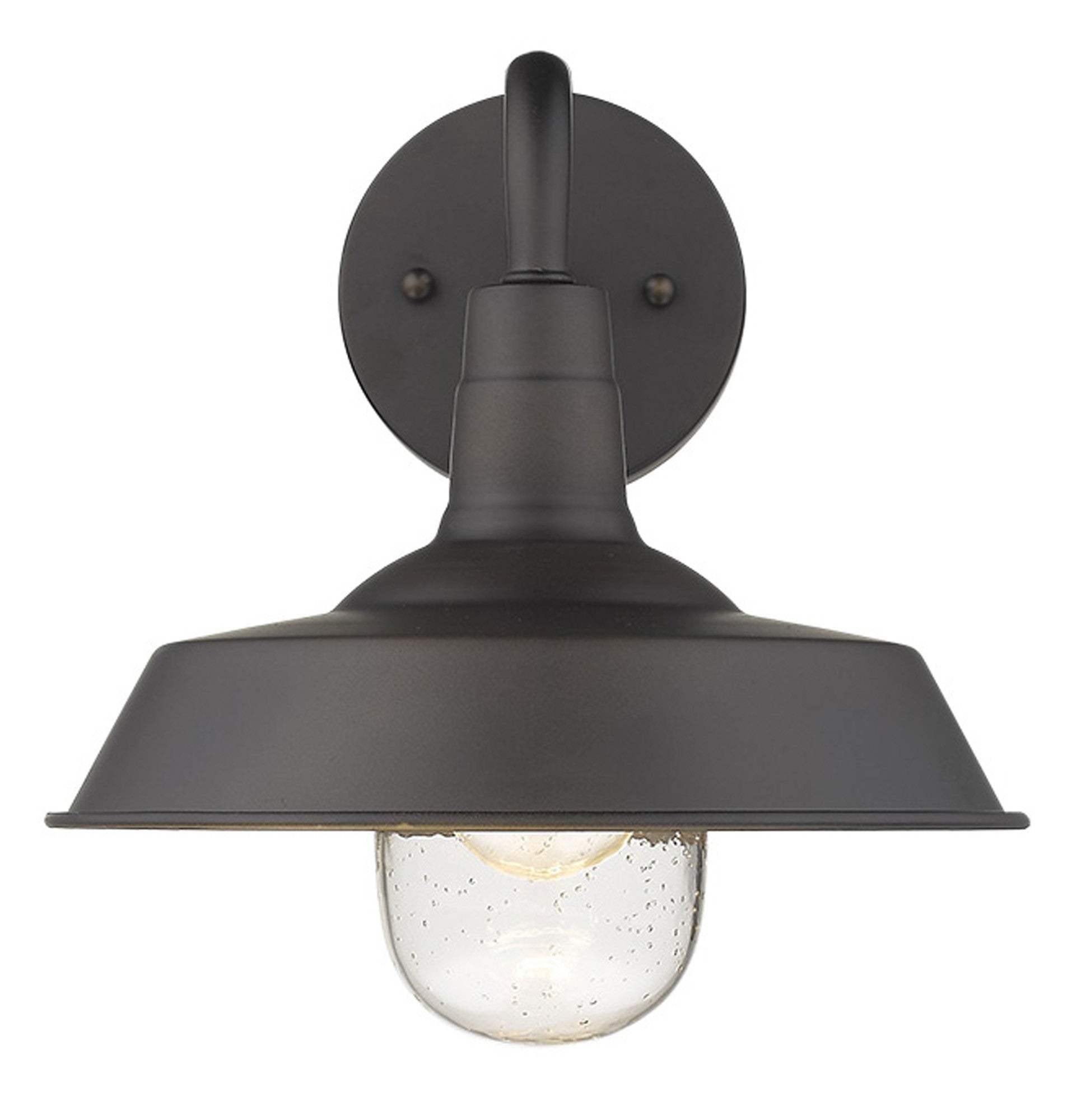 Antique Bronze Shallow Plate Shape Wall Light - Homeroots - Flyclothing LLC