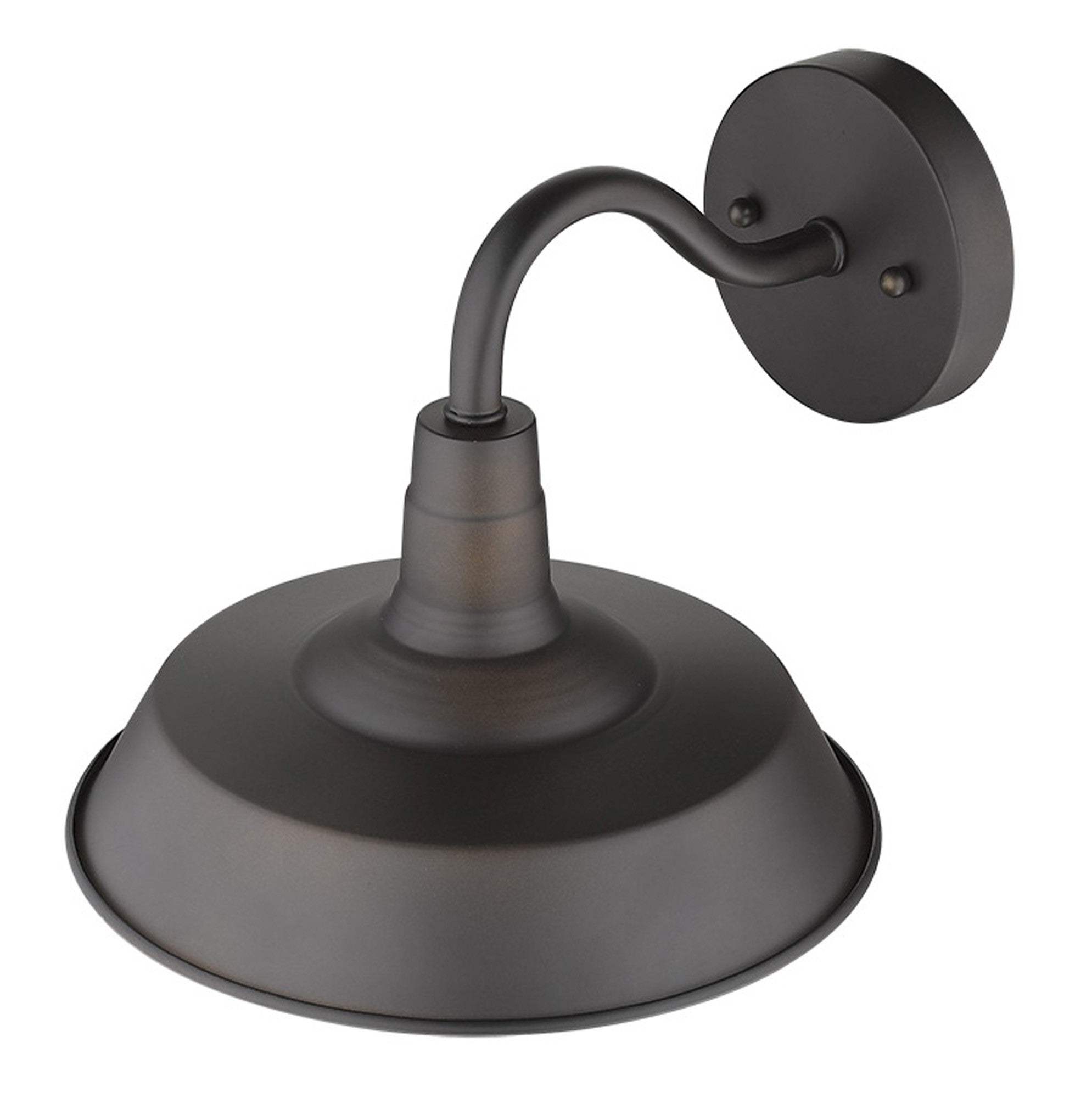 Antique Bronze Shallow Plate Shape Wall Light - Homeroots - Flyclothing LLC