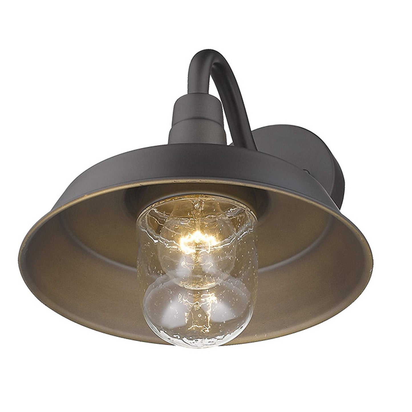 Antique Bronze Shallow Plate Shape Wall Light - Homeroots - Flyclothing LLC
