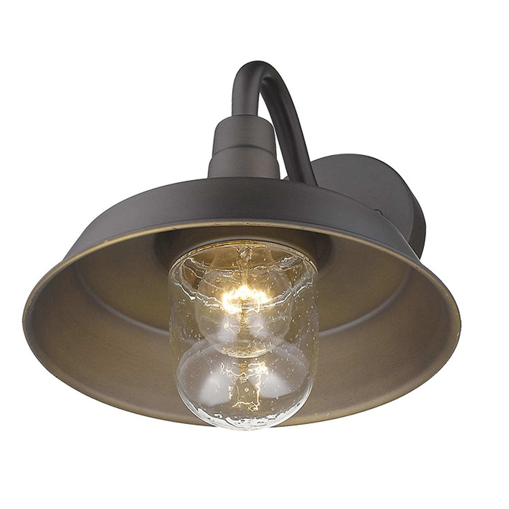 Antique Bronze Shallow Plate Shape Wall Light - Homeroots - Flyclothing LLC