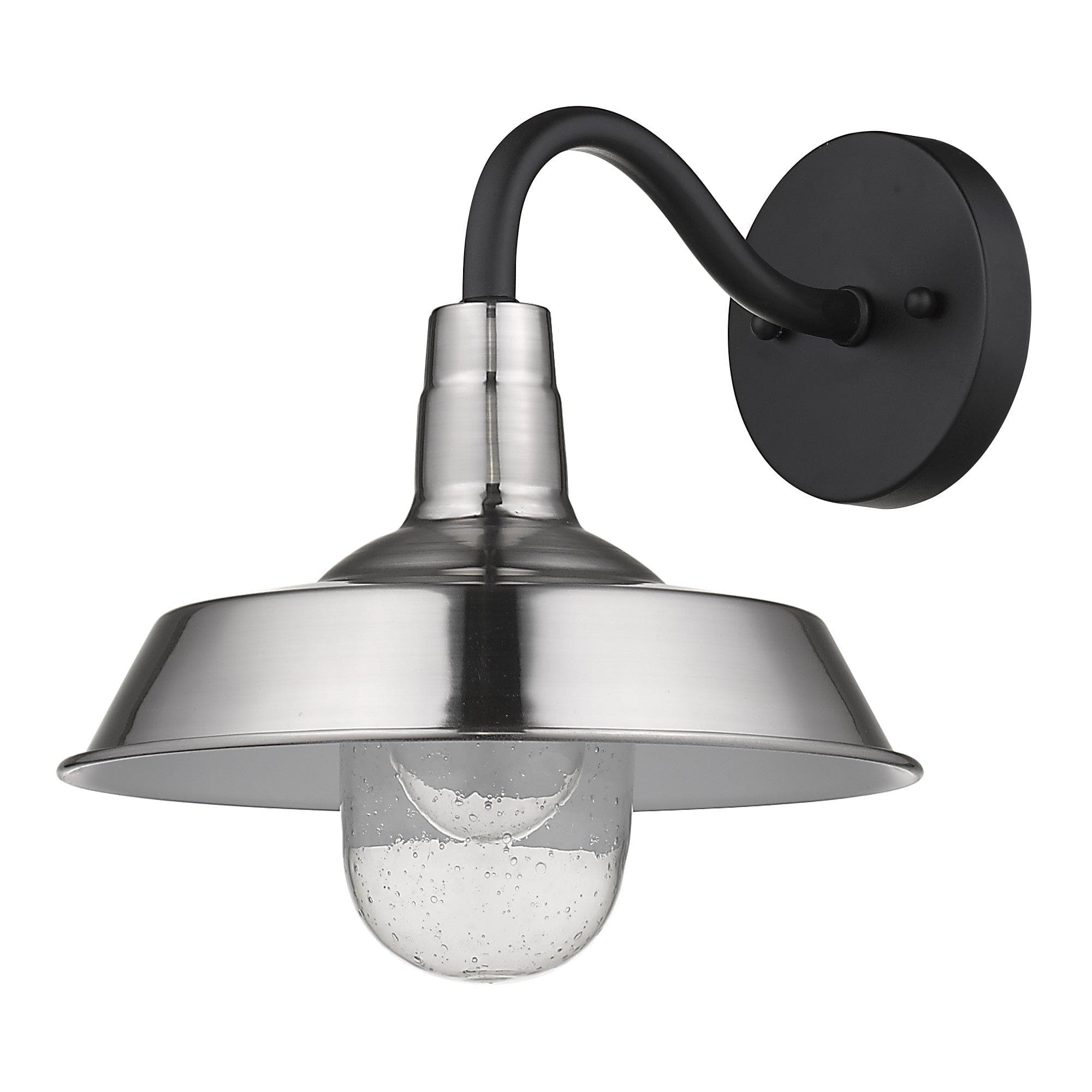 Silver Shallow Plate Shape Wall Light - Homeroots