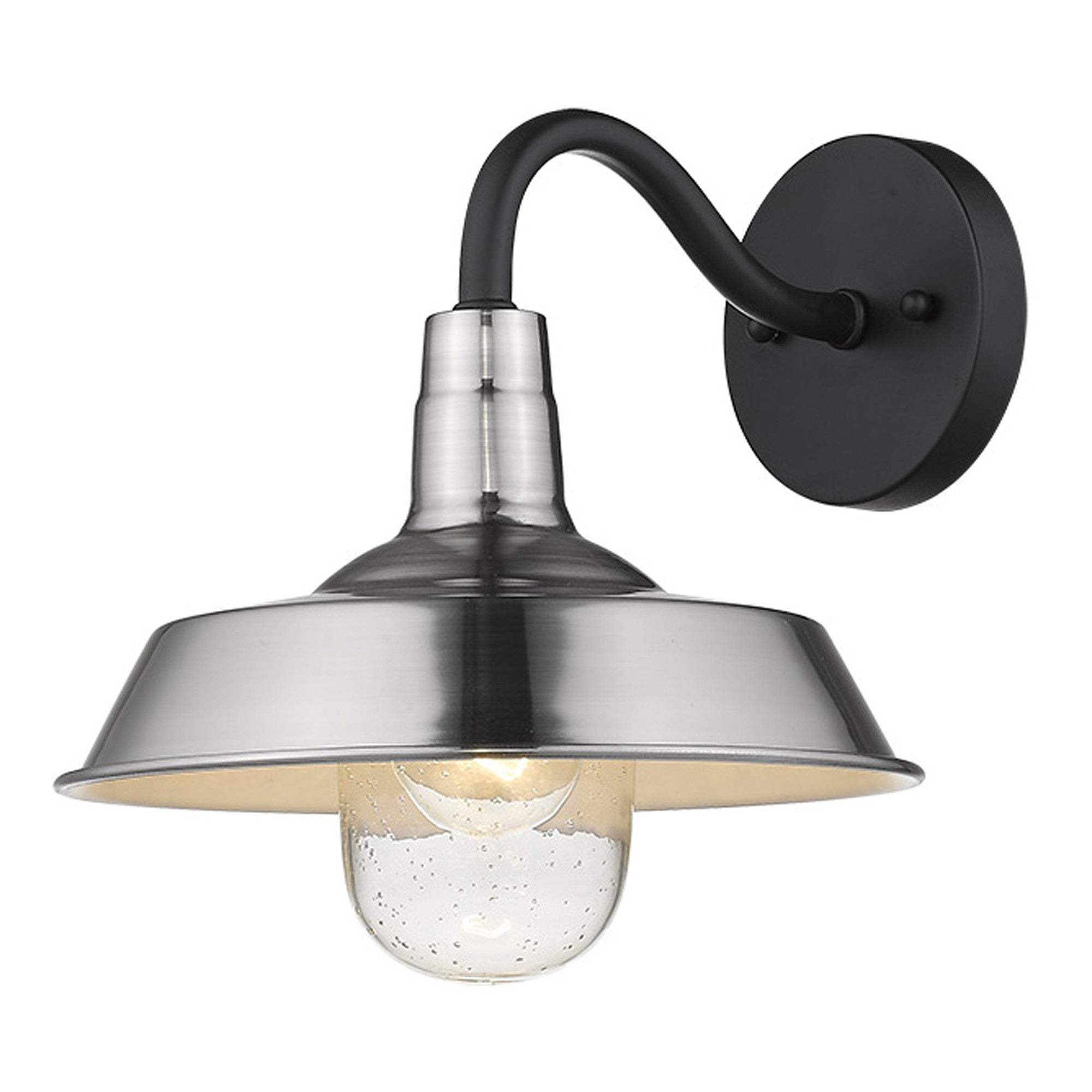 Silver Shallow Plate Shape Wall Light - Homeroots - Flyclothing LLC