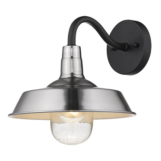 Silver Shallow Plate Shape Wall Light - Homeroots