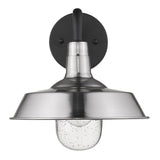 Silver Shallow Plate Shape Wall Light - Homeroots
