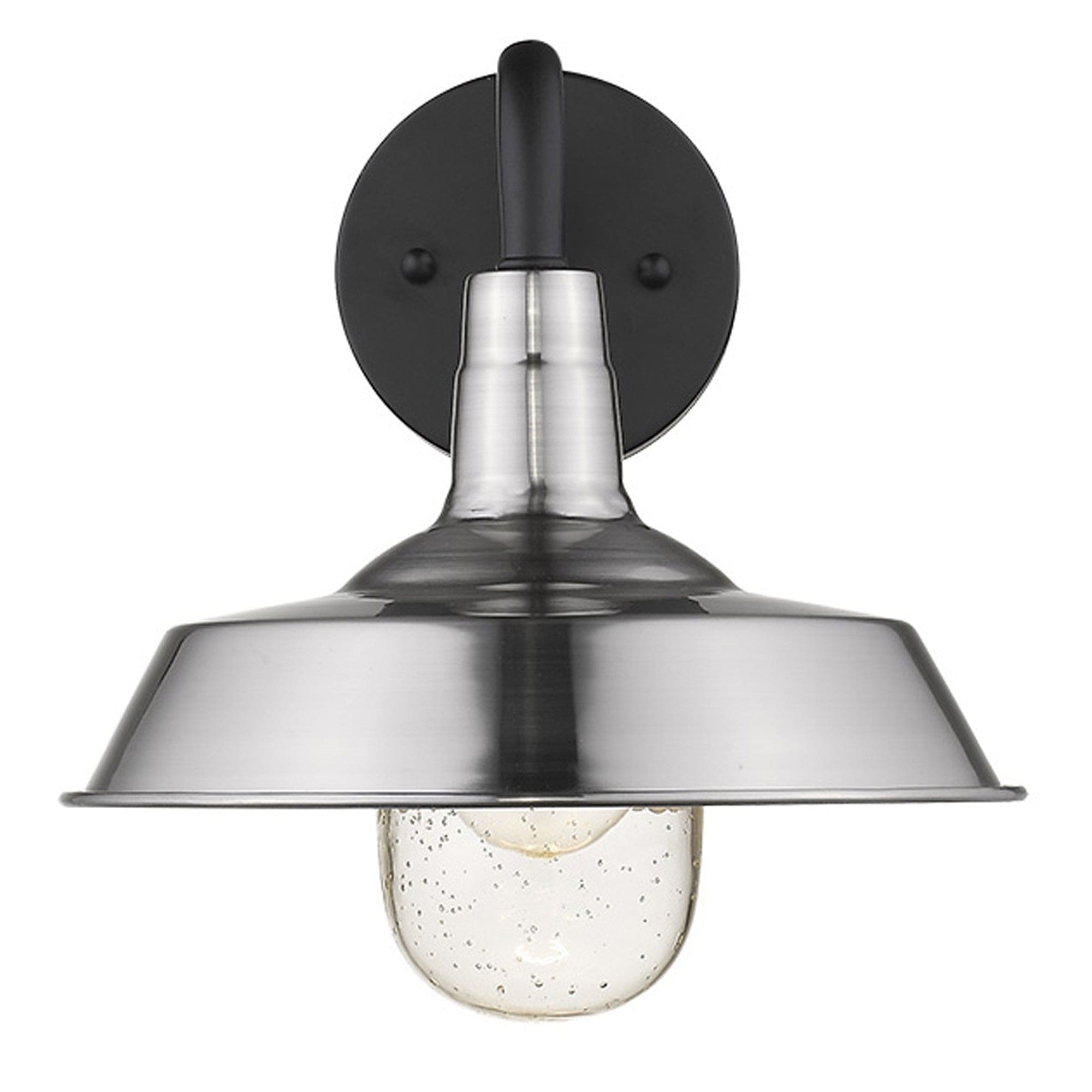 Silver Shallow Plate Shape Wall Light - Homeroots